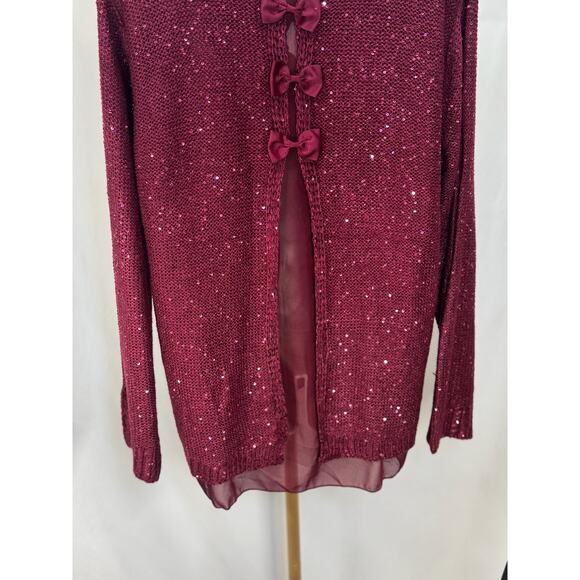 NEW Simply Couture Sequin Knit Sweater with Bow Back Detail - Size 3XL (NWT) - Picture 12 of 12